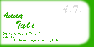 anna tuli business card